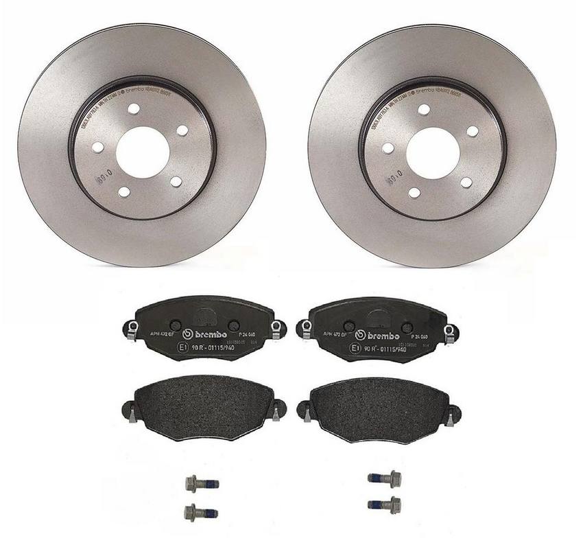 Jaguar Brembo Brakes Kit - Pads and Rotors Front (300mm) (Low-Met) C2S52091 - Brembo 1549284KIT